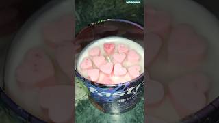 Soy wax candle with rose fragrance 🌹candle diyhomedecor shorts lazyladymanisha [upl. by Aan143]