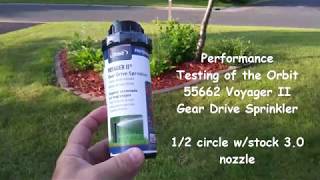 Orbit 55662 Voyager II Gear Drive Sprinkler Performance Test  Cup Test [upl. by Akem]