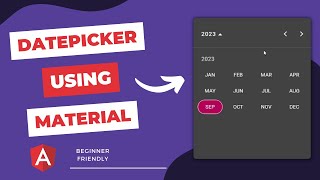 Create Angular Datepicker Using Angular Material [upl. by Latashia]