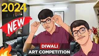 New Art Competition 2024  Diwali Drawing Competition  Free Art Competition 🔥 [upl. by Rhoades]