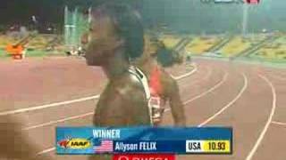 Allyson Felix wins the 100m [upl. by Nowaj]