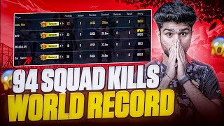 94 SQUAD KILLS WORLD RECORD IN BGMI  GODL LoLzZz [upl. by Genesa]