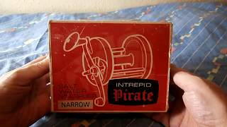 Intrepid Pirate Narrow  England 1960s  Multiplier Sea Fishing Reel [upl. by Goar]