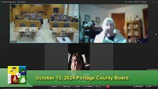 Portage County Board of Supervisors  October 15 2024 [upl. by Norrabal]