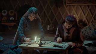 Halime and Aslihan creating rug design and then Ertugrul arrives Ertugrul S03E14 [upl. by Solon]