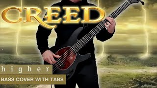 Creed  Higher  Bass Cover with Tabs creed bass [upl. by Cousin]