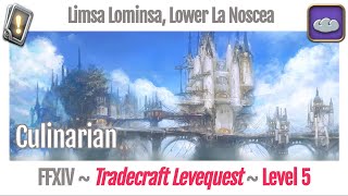 FFXIV Culinarian Leves Level 5  Limsa Lominsa Lower La Noscea  A Realm Reborn [upl. by Neelrahc]