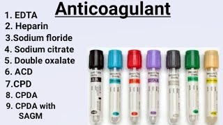 Anticoagulants  Types of Anticoagulants  Uses of Anticoagulants [upl. by Eliath]