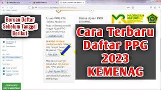 Cara Daftar PPG kemenag 2023  Sebelum ditutup [upl. by Mahda]