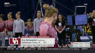 Evy Schoepfer Oklahoma  Floor Exercise 9675  Oklahoma at UCLA 2018 [upl. by Ez]