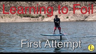 Foil Surfing Behind a Pontoon Boat  Only in Arizona [upl. by Valma353]