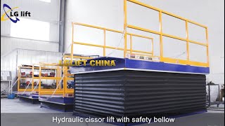 hydraulic scissor lift with safety bellow [upl. by Euridice344]