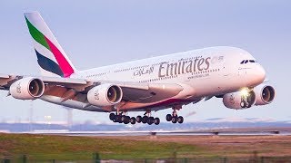 Winter landings in Paris CDG airport with A380 777 787 A330 A340 A320 [upl. by Mccoy928]