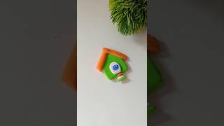 Clay art ideas easy 🇮🇳 hand craft for kids shortsshorthandcraftclayflagtrendingyt [upl. by Aivan]