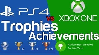 PS4 vs Xbox One  Trophies vs Achievements Playstation 4 vs Xbox One Ultimate Breakdown [upl. by Nylcaj]