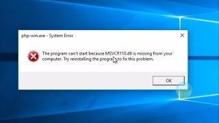 How to Fix Error MSVLR110 dll System Error The program cant start because [upl. by Jerman]