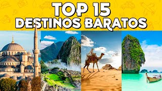 ✈️ Países BARATOS para VIAJAR ⭐️ TOP 15 Destinos Económicos [upl. by Ahsinehs172]