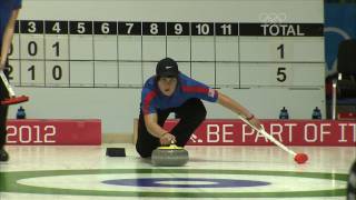 All the action from session 2 in Blue Group  Innsbruck 2012 Mixed Curling [upl. by Creedon]