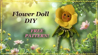 DIY Flower Rag Doll Free Pattern And Full Tutorial With Lisa Pay [upl. by Ecniv136]