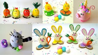 🌼  De 10 IDEAS con HUEVOS DECORADOS  Cómo decorar huevos para niños [upl. by Delija632]