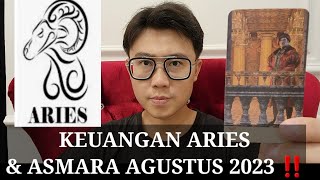 KEUANGAN ARIES AGUSTUS 2023 ‼️ADA PERTANDA INI YANG HARUS KAMU KETAHUI SOAL ASMARA KARIR [upl. by Antin]