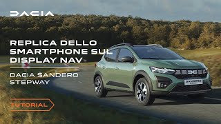 Dacia Sandero Stepway 2023 come usare la riproduzione dello smartphone di MediaNav [upl. by Getter]