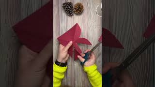 🎀 Prosta papierowa kokarda na choinkę bow papercraft diy craft inspiracja christmasdecor [upl. by Adriane]