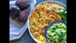 TOSTONES saludables SIN FREÍR y acompañados de guacamole  SABOREANDA [upl. by Darooge]