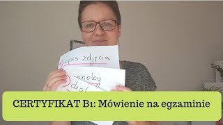 CERTYFIKAT B1 Mówienie na egzaminie [upl. by Bartosch]