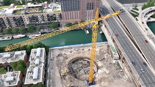 400 N Lake Shore Drive Construction Site  Old Chicago Spire Site [upl. by Akirdnas]