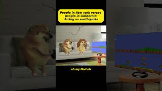 People in New york verses people in California during an earthquake funny animations [upl. by Neoma81]