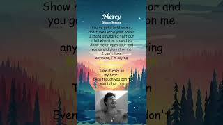 Shawn Mendes  Mercy Lyrics shorts [upl. by Adehsor]