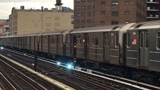 IRT Broadway Line South Ferry and Bronx bound 1 Trains  125th Street R62 R62A [upl. by Ecirpac]