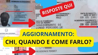 💥 CHIARIMENTI SULLAGGIORNAMENTO CARTA E PERMESSO DI SOGGIORNO UE [upl. by Helaine]