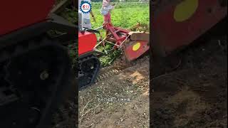 60HP Crawler Tractor with Loader and Peanut Harvester Machine rotarytiller minirotavator machine [upl. by Boor]