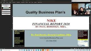 NIKE Financial Report 2020 NIKE Financial Statements and Ratios Analysis by Paul Borosky MBA [upl. by Mortimer]