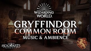 Harry Potter Music amp Ambience  🦁 Gryffindor Common Room Hogwarts Legacy [upl. by Ilojna]