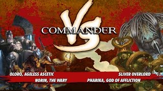 Commander VS S1E9 Oloro vs Norin vs Sliver Overlord vs Pharika MtG Multiplayer [upl. by Hannad]