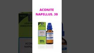 ACONITE NAPELLUS 30 cough coryza fever youtubeshorts viral trending saishreehomoeo [upl. by Sucrad]