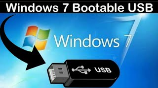 How to window 7 bootable in usb [upl. by Dahsra]