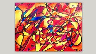 Abstract Graffiti Painting  Contrasting Colors  Painting Tutorial [upl. by Chamkis735]