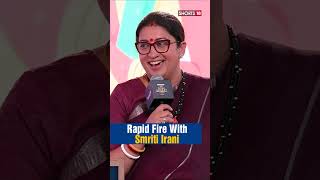 Rapid Fire Session With Union Minister Smriti Irani At Rising Bharat Summit  News18  N18S [upl. by Kalila]