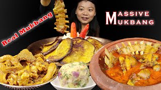 Eating Spicy Mutton Curry With Rice🔥 Mutton Innardstripes पिरो खसीको मासु र भुटन Nepali Mukbang🤤 [upl. by Aspasia]