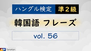 ［韓国語フレーズ｜ハングル検定 準２級］056（両想いなら結婚したらどうですか？서로 좋아하는 사이라면 결혼하지 그래요） [upl. by Aihsined]