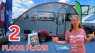 SMALL RV TRAILER LIVING at ITS BEST NuCamp TAB 400 TWO FLOOR PLANS [upl. by Attenyl]