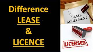 Difference between Lease and Licence in hindi [upl. by Eisler924]