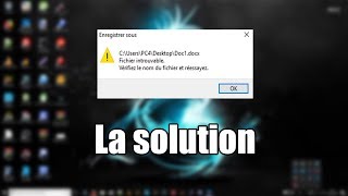quotFichier introuvable Vérifiez le nom du fichier et réessayerquot La solution [upl. by Greyso]