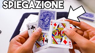 UNA MAGIA CON 2 FINALI INCREDIBILI  Spiegazione gioco di magia con le carte [upl. by Alli]