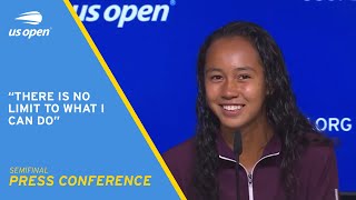 Leylah Fernandez Press Conference  2021 US Open Semifinal [upl. by Idelia]