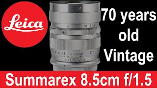 70yold Leica Summarex 85cm f15 on Leica SL2  Special Dreamy Portrait Lens [upl. by Eninahs]